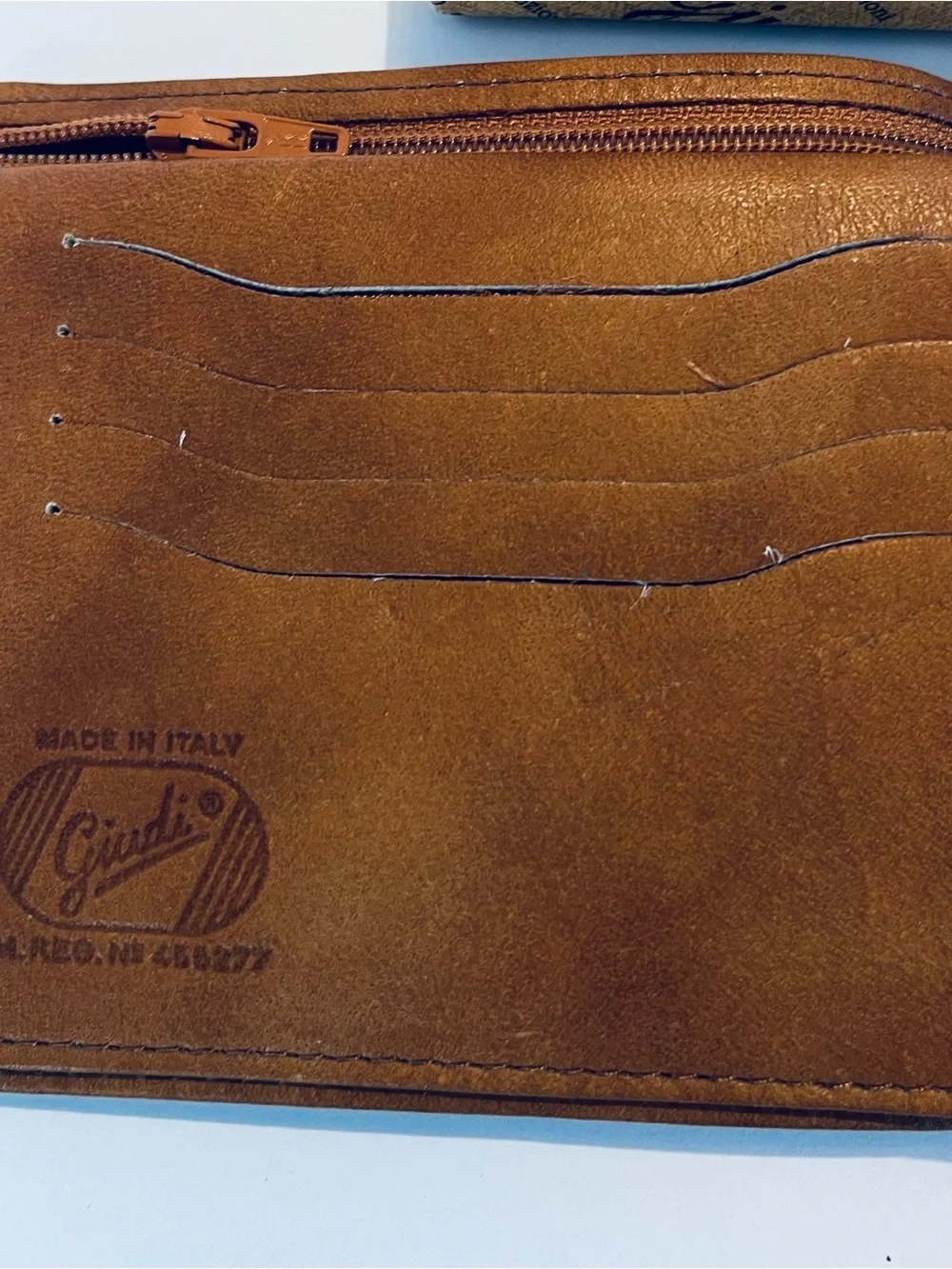 Giudi Genuine Leather Men’s Wallet Brown Made In Italy Bifold Coin Pocket NIB